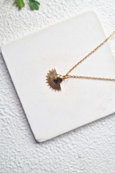 Half Sun Medallion Necklace - PD
